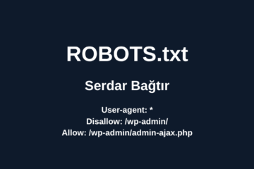 robots txt dosyası nedir